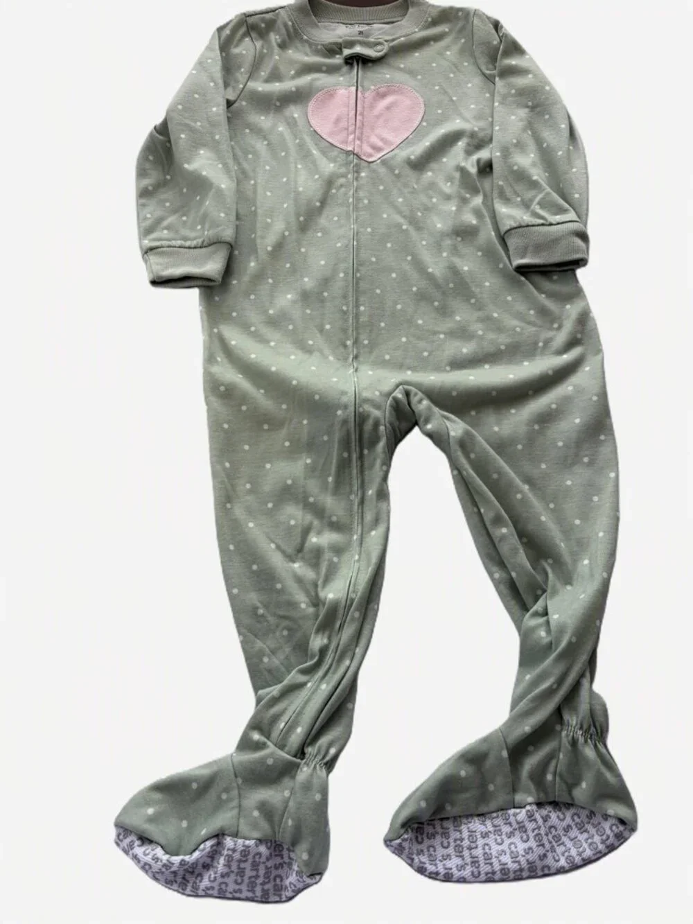 Carter's 2T Footed Pajamas Set of 2 Zip Sleepers Gripper Feet Long Sleeve